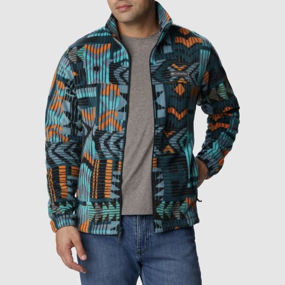 COLUMBIA NIGHT WAVE PATHWAYS PRINTED STEENS MOUNTAIN FLEECE ZIP JACKET - Picture 7 of 7